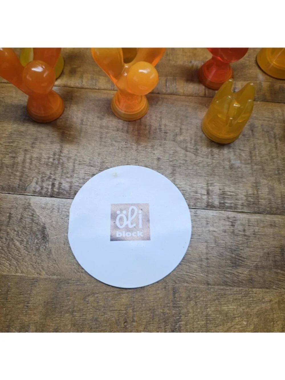 OLIBLOCK architectural building blocks 2001 -24 PC Set Clear Tube Orange